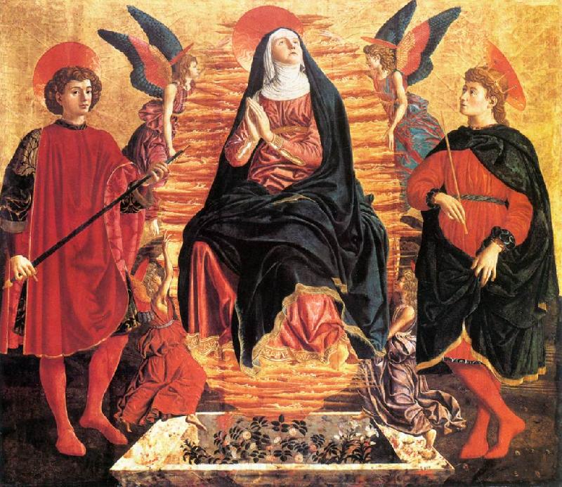Andrea del Castagno Our Lady of the Assumption with Sts Miniato and Julian Germany oil painting art